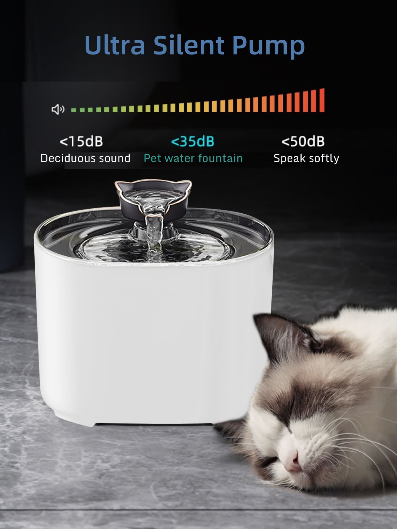 Blue replacement filter cartridge for pet automatic water fountains suitable for small and medium cats and dogs.