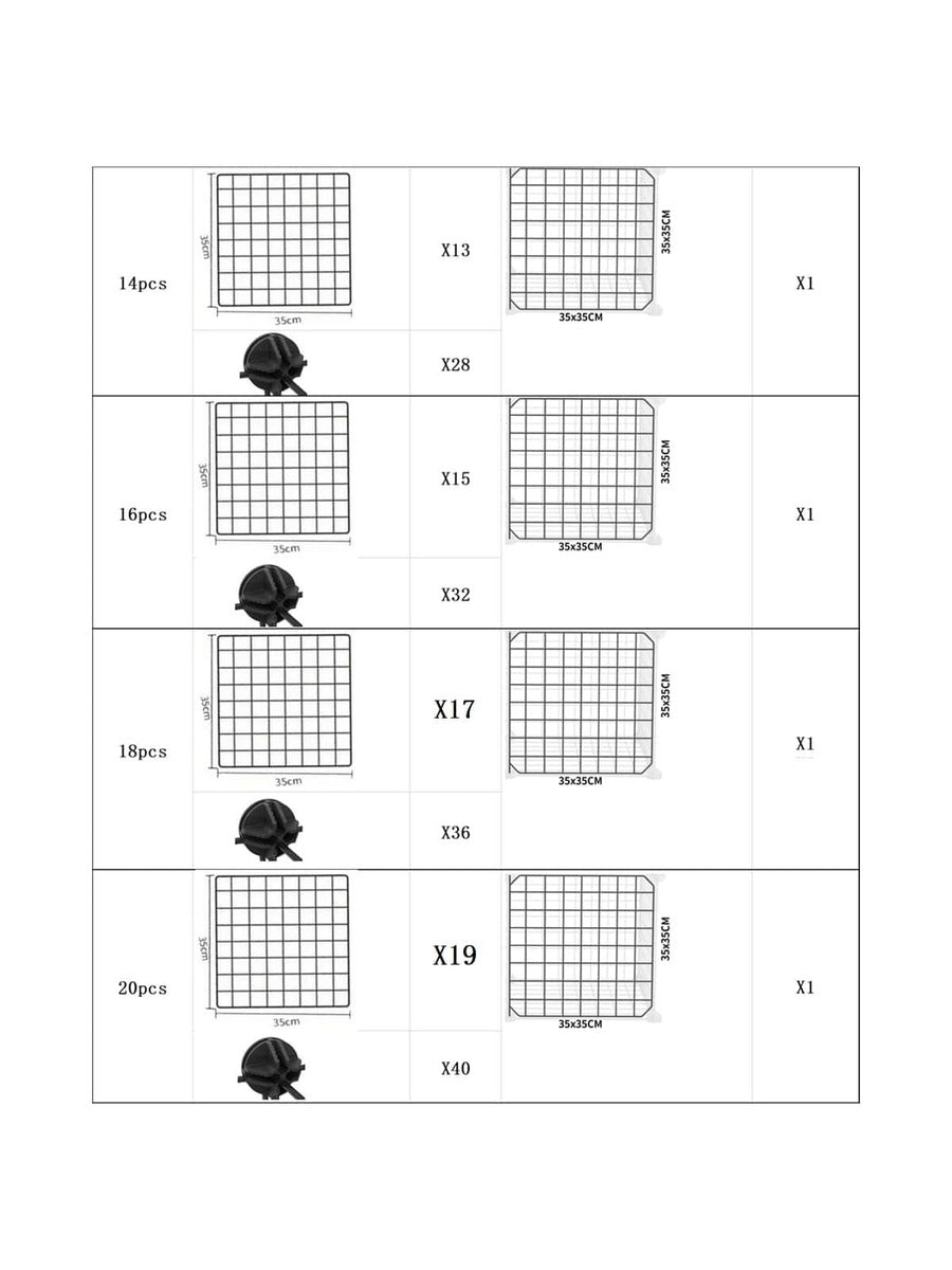 Black DIY iron wire panel pet fence modular enclosure for cats and dogs