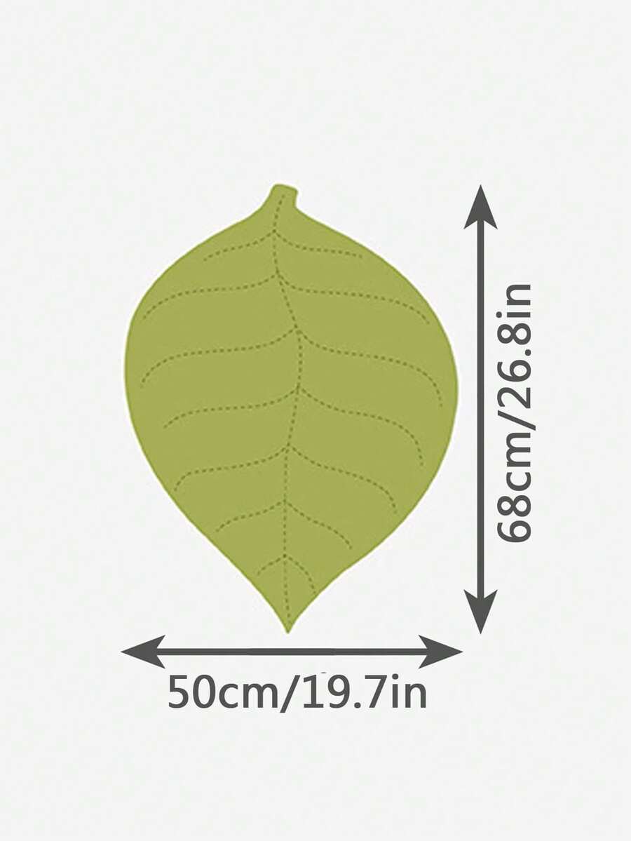 Green colorblock dual color leaf shaped washable thin pet bed mat for small and medium cats and dogs