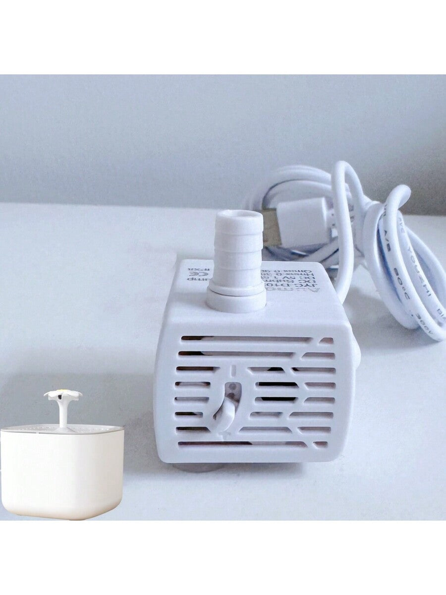 Multicolor mini USB water pump with dry run protection designed for pet drinking fountains and small aquariums.