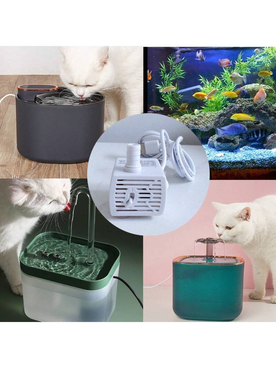 White ABS mini USB water pump for pet water fountains and aquariums
