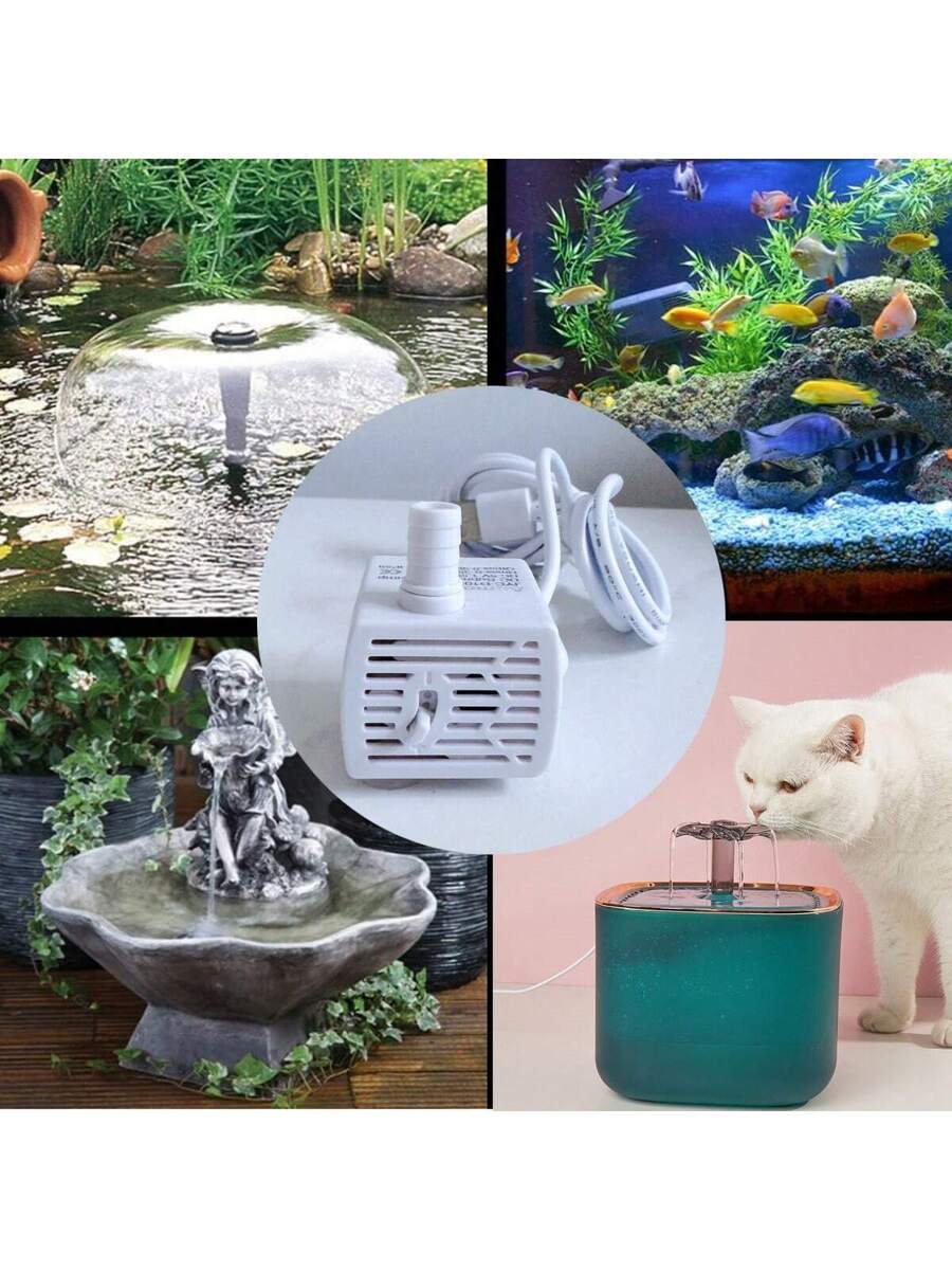 Multicolor mini USB water pump with dry run protection designed for pet drinking fountains and small aquariums.