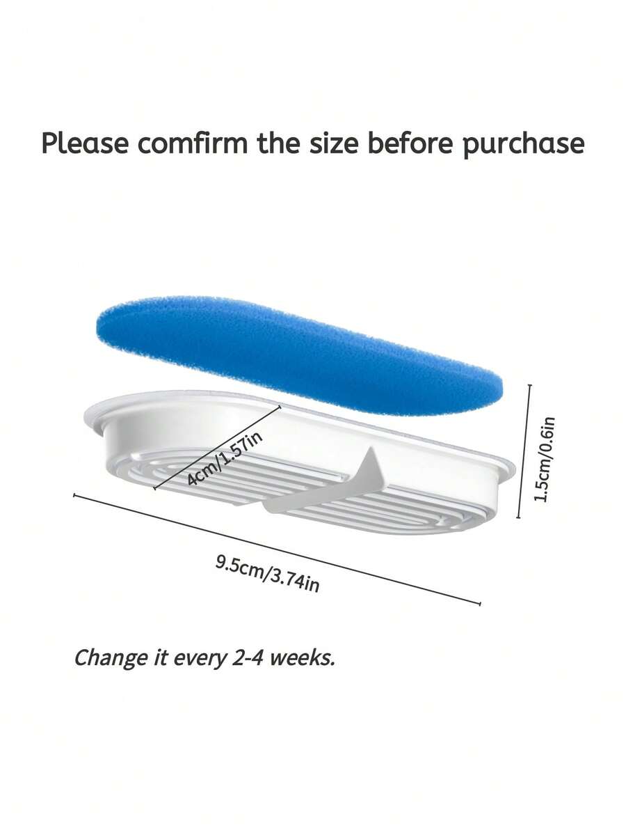 Blue replacement filter cartridge for pet automatic water fountains suitable for small and medium cats and dogs.