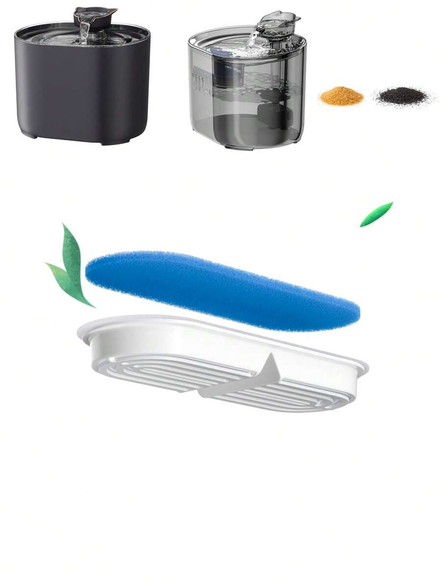 Blue replacement filter cartridge for pet automatic water fountains suitable for small and medium cats and dogs.