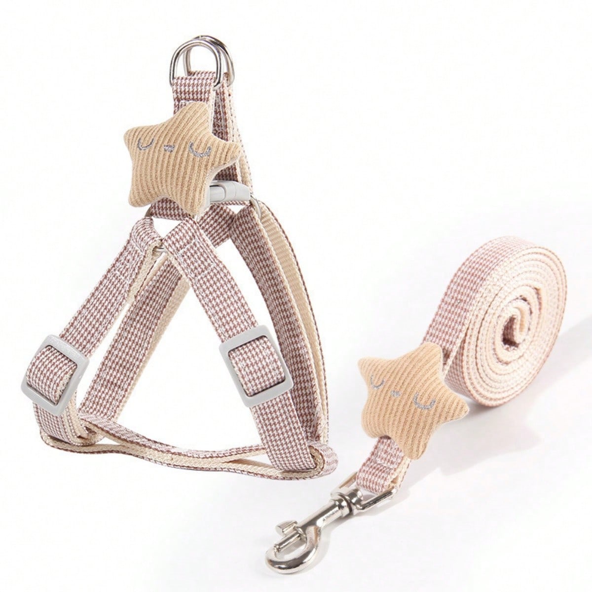 1set Pet Leash And Harness Vest For Small And Medium Sized Dogs, Teddy, Pomeranian, Etc.