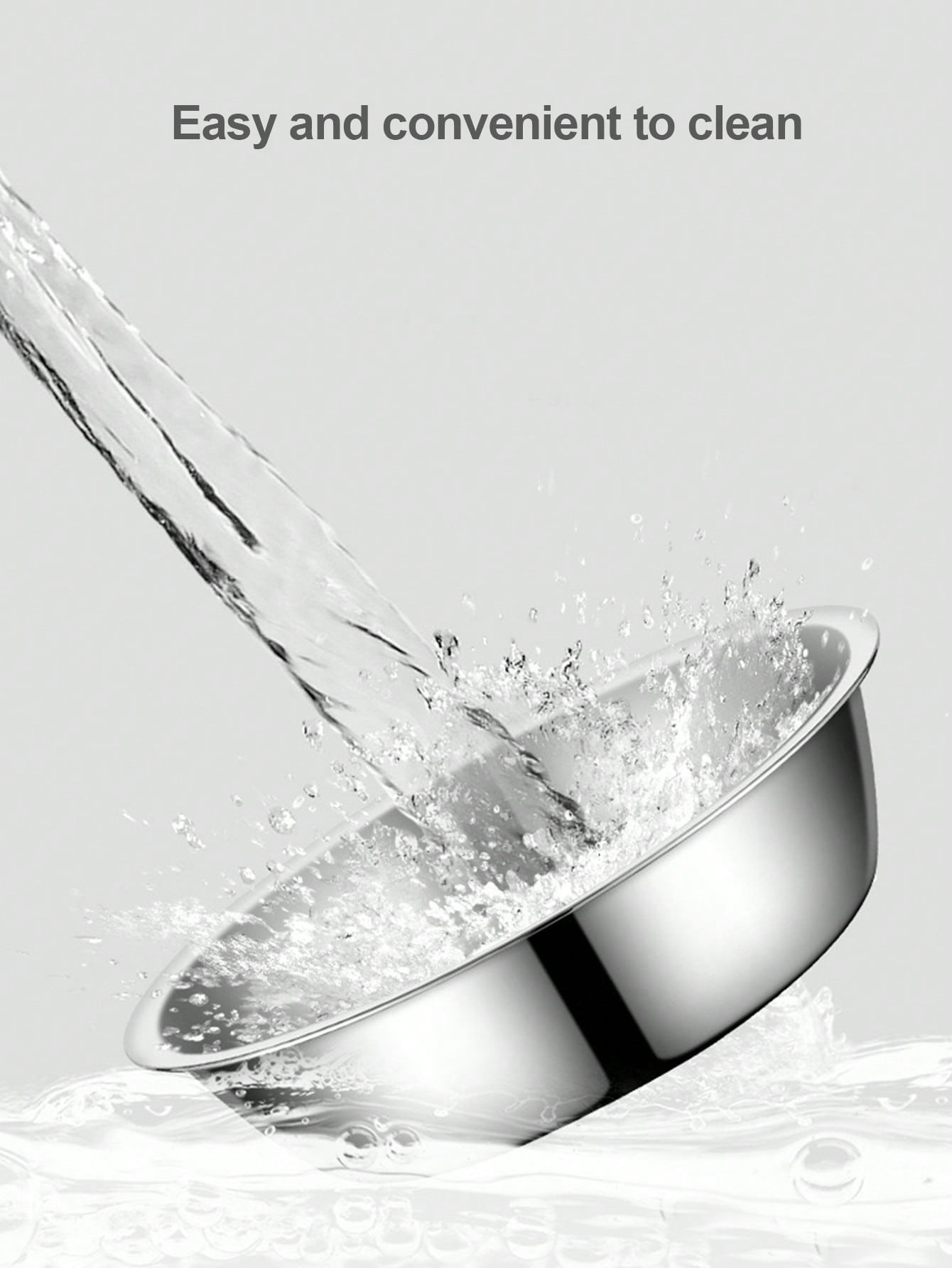 1pc/2pcs Cat/Dog Stainless Steel Bowl, Pet Food & Water Bowl, Anti-Slip Anti-Bite Durable