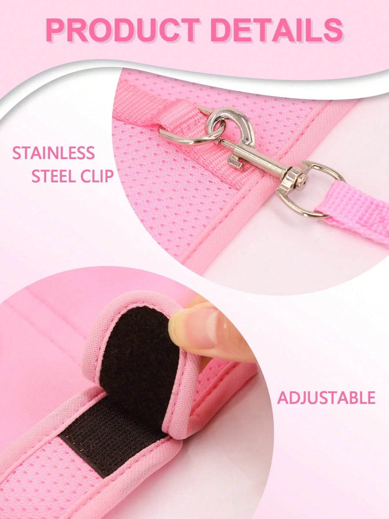 Multicolor breathable polyester rabbit harness and leash set for small animals