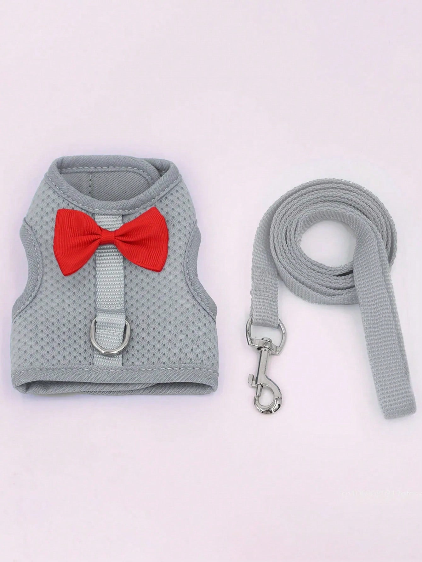 Multicolor breathable polyester rabbit harness and leash set for small animals