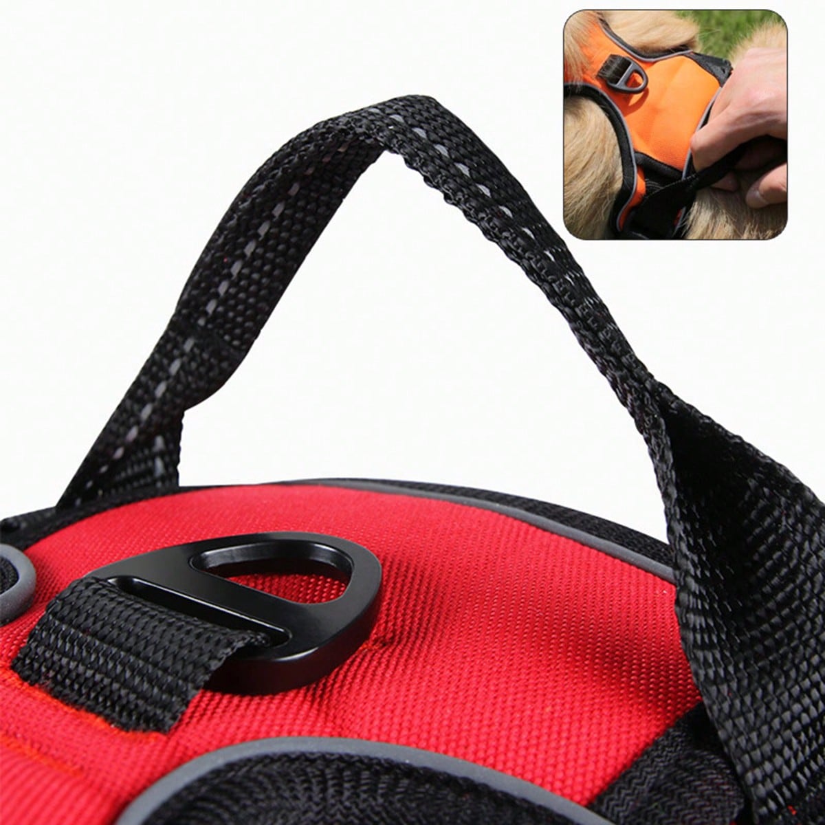 Reflective dog harness and 1.5m leash set with breathable colorblock polyamide chest strap for cats, puppies, and small to large dogs