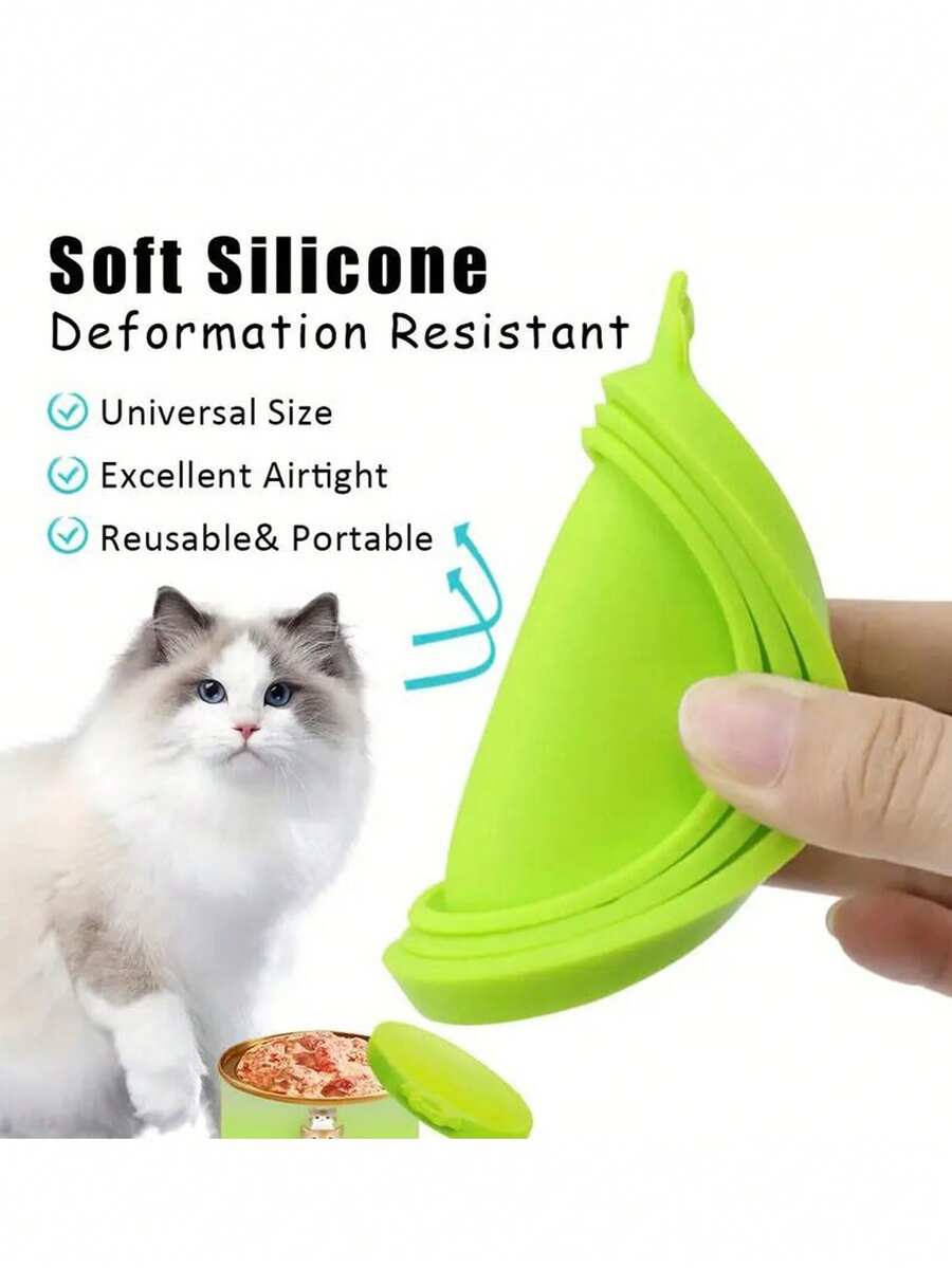 Multicolor silicone pet food can cover featuring cartoon animal patterns for cat and dog food cans