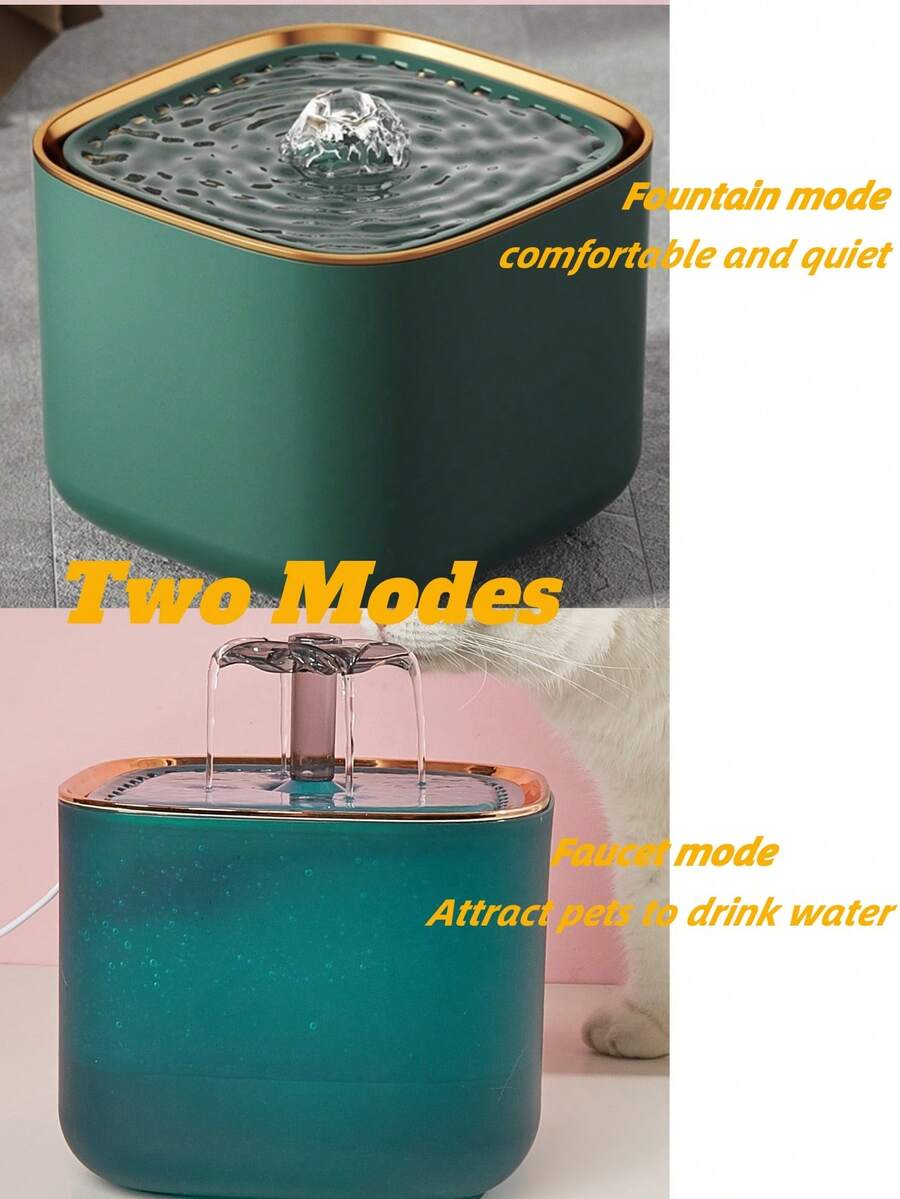 3L automatic pet water fountain in multicolor PP material with USB power cable for cats and dogs