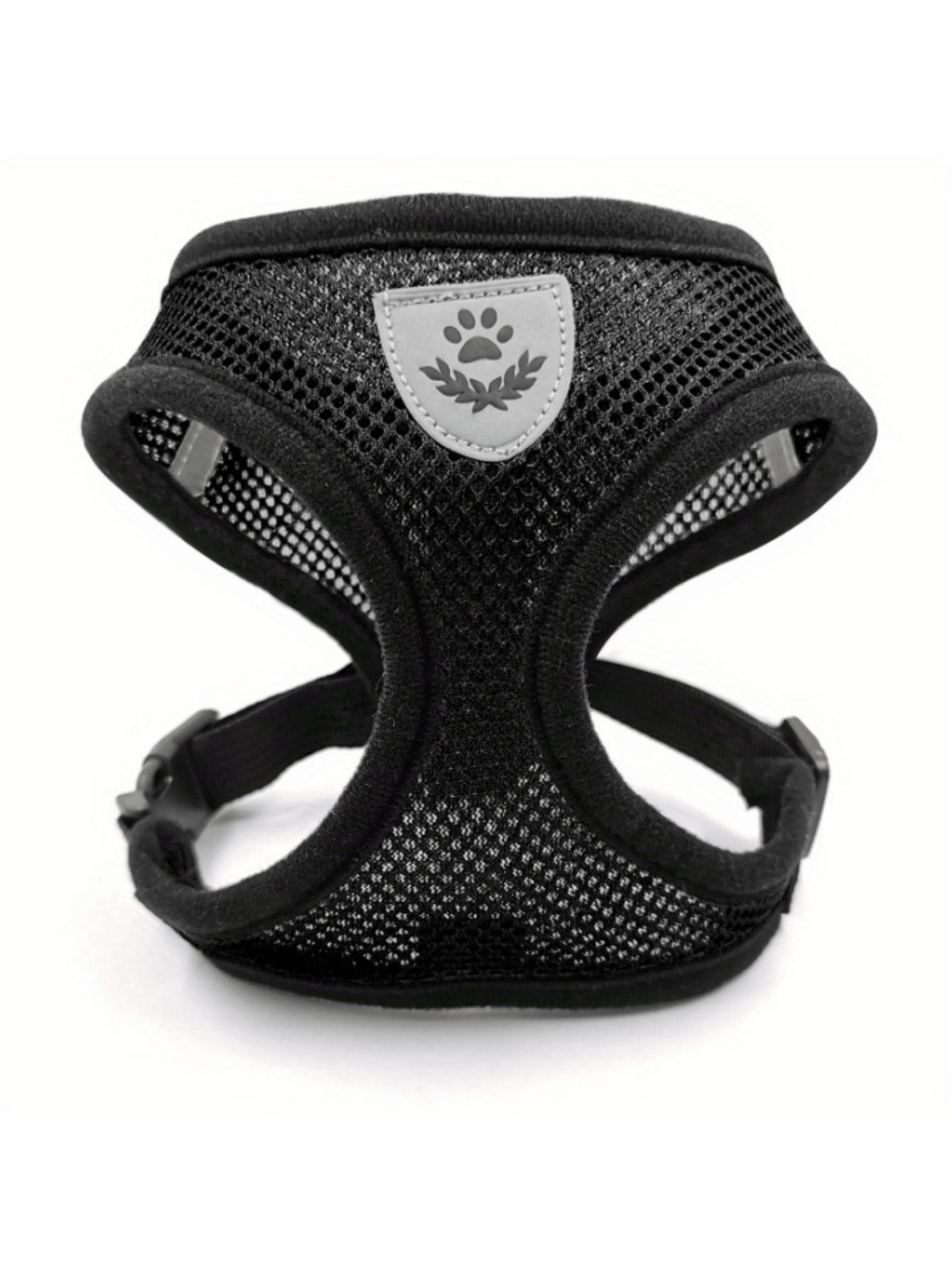 Pet cat and dog leash set with adjustable escape-proof harness, reflective safety strap, collar, and soft breathable polyester mesh