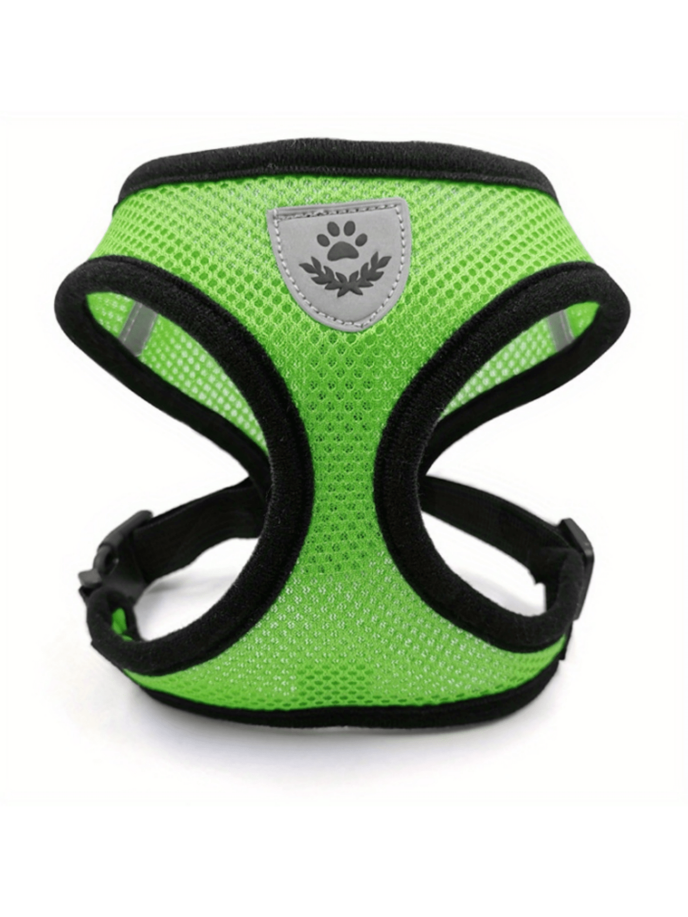 Pet cat and dog leash set with adjustable escape-proof harness, reflective safety strap, collar, and soft breathable polyester mesh