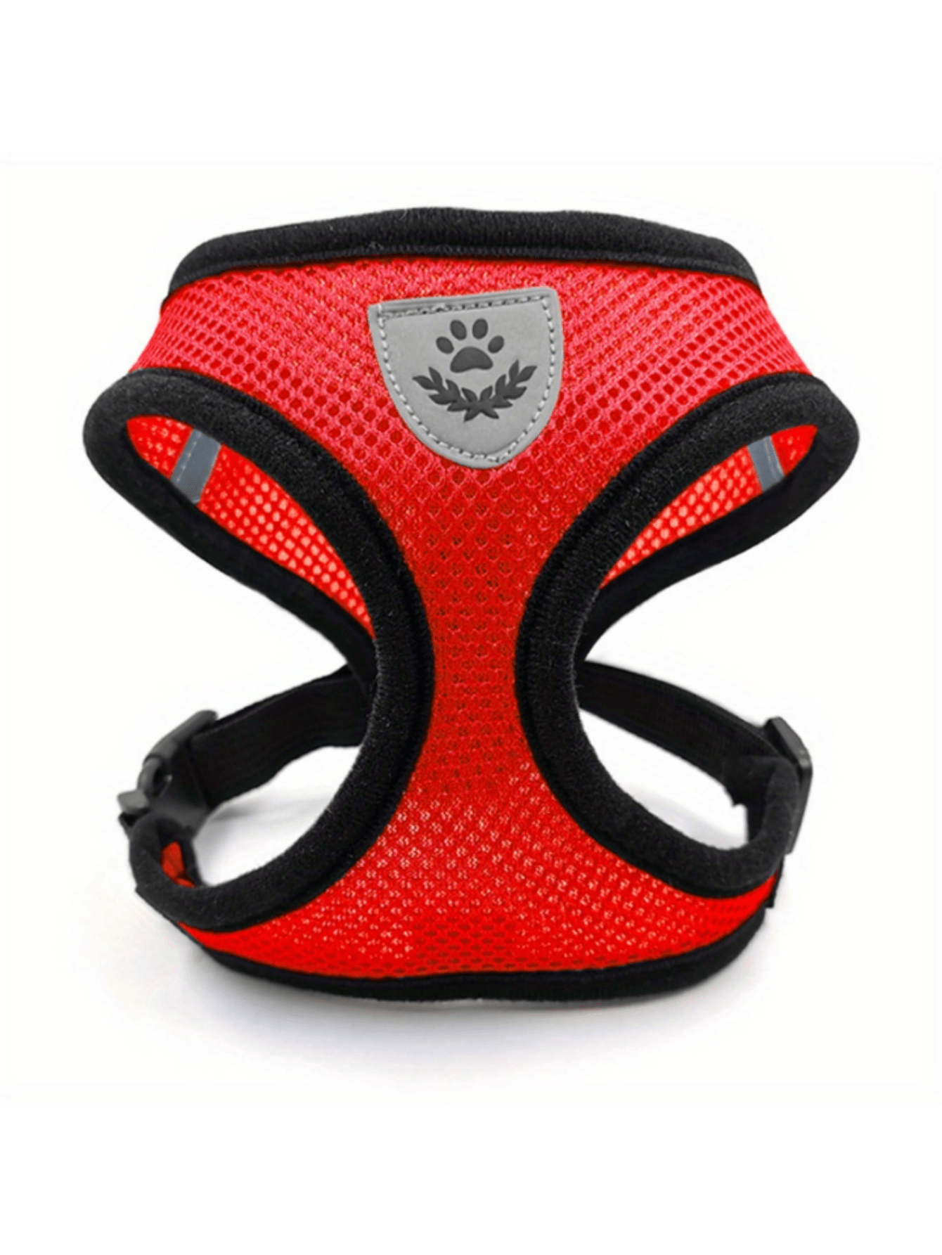 Pet cat and dog leash set with adjustable escape-proof harness, reflective safety strap, collar, and soft breathable polyester mesh