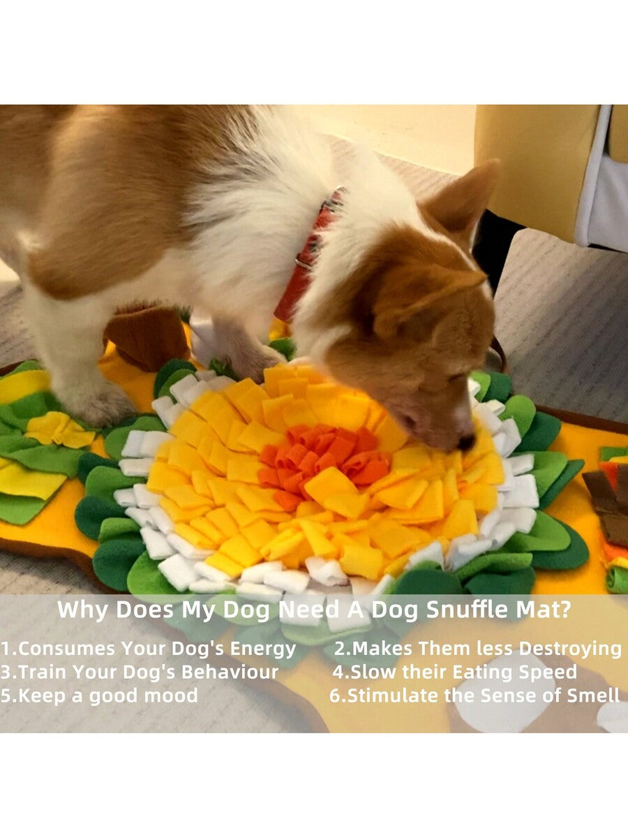 Grey 100% polyester pet sniffing pad and indoor slow feeder training blanket for dogs and cats
