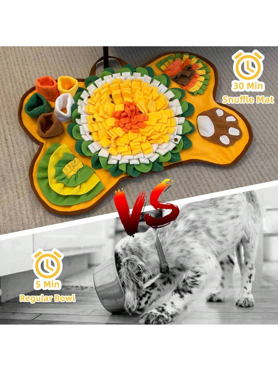Grey 100% polyester pet sniffing pad and indoor slow feeder training blanket for dogs and cats