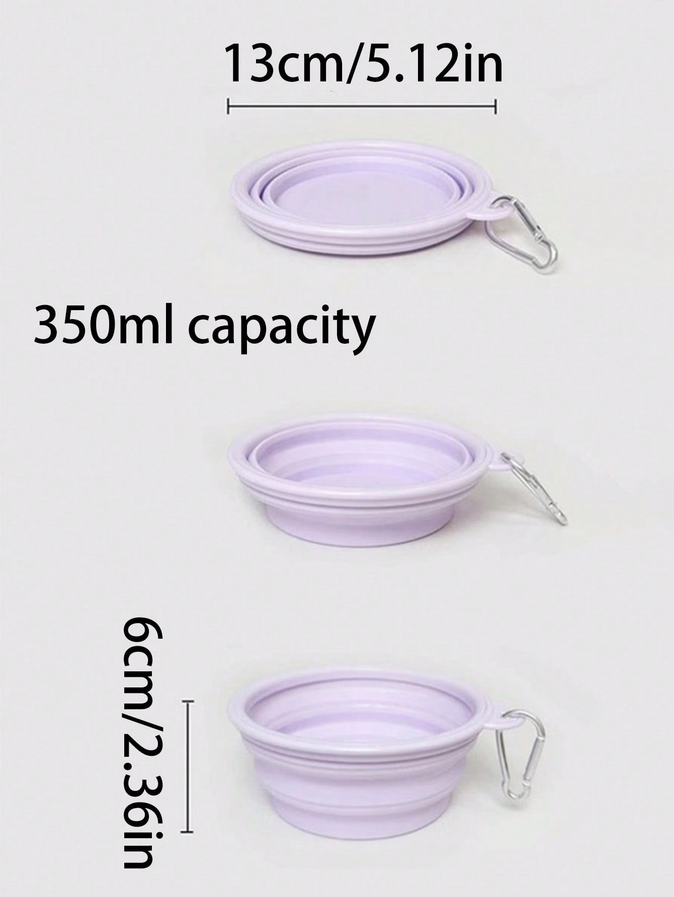 1pc Portable Pet Travel Bowl With Buckle, Foldable And Ideal For Outdoor Activities Christmas Gifts Water Bottle Camping