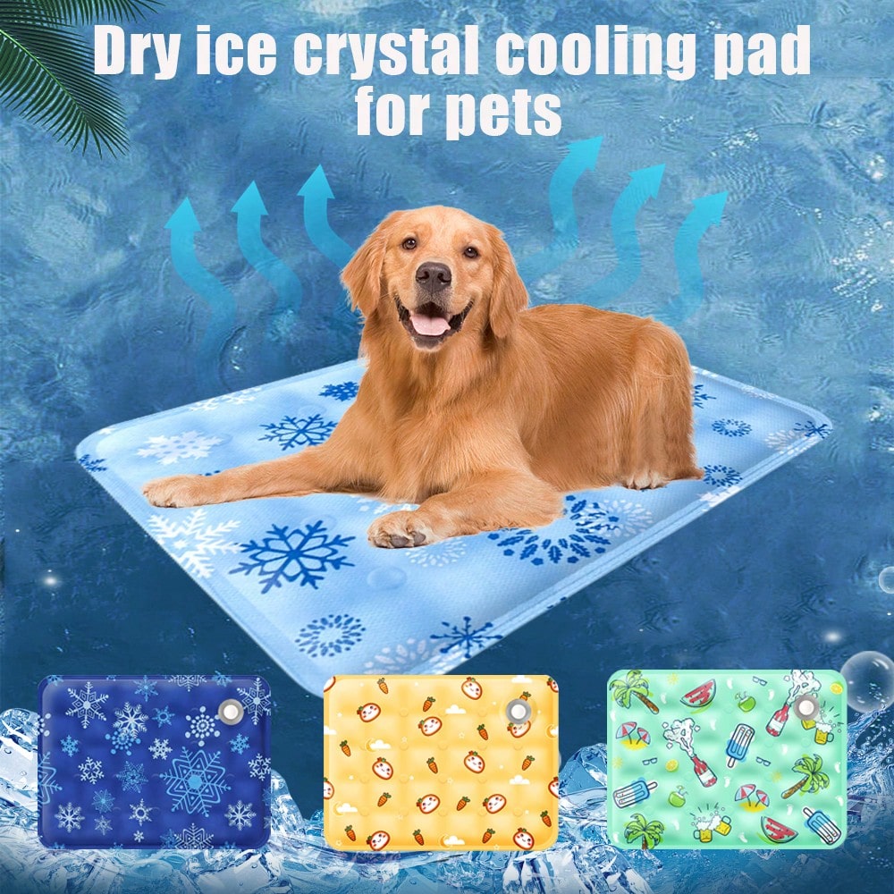 1pc Pet Hydrating Cooling Mat, Summer Pet Cooling Pad, Water-Filled Cooling Mat For Dog/Cat Bed, Suitable For Medium/Small Pets, Variety Of Colors Available, Enhanced Cooling Effect With Dry Ice Powder