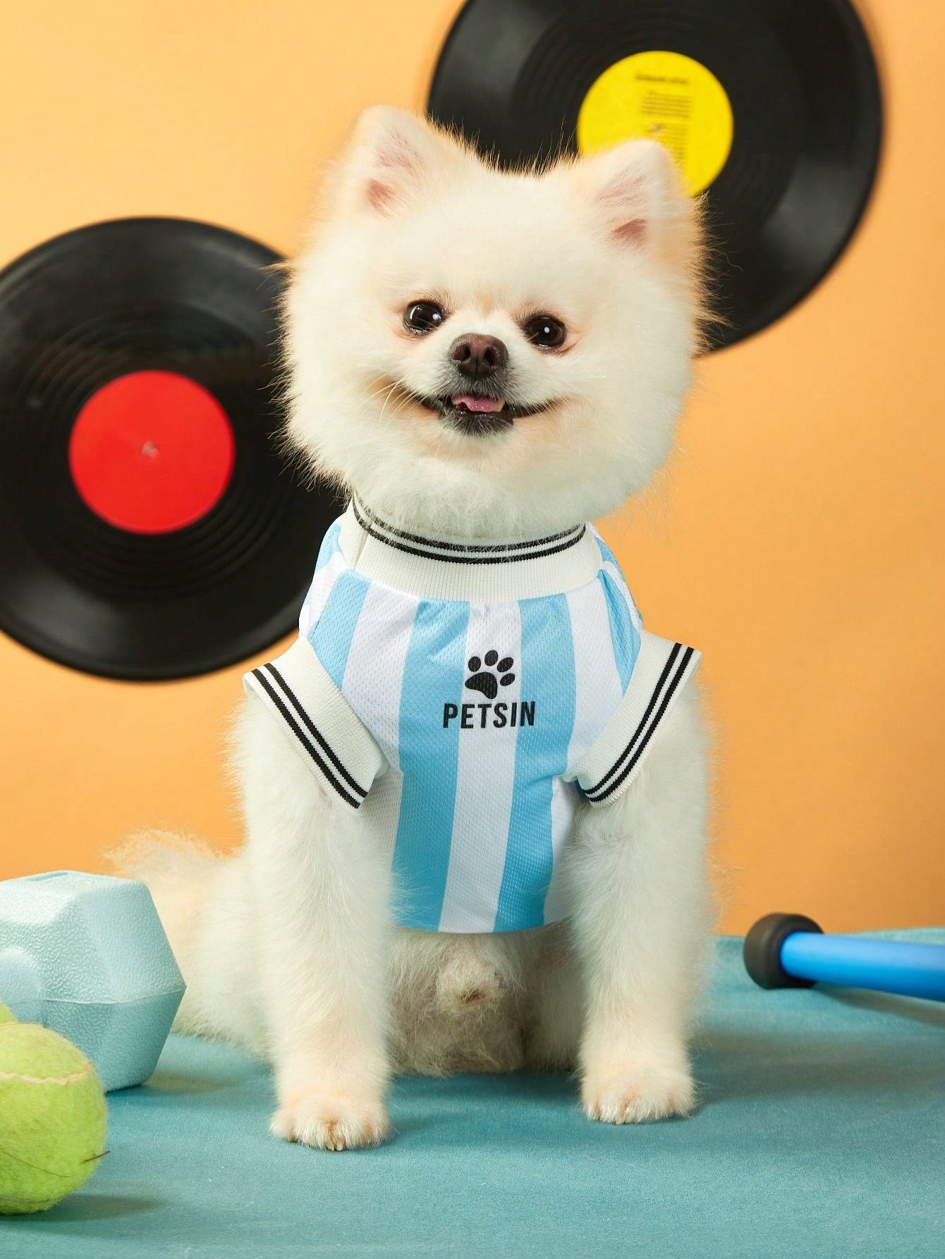Mexican National Team Style Pet Jersey, Size 15, Striped With English Number Print, Contrast Color Collar And Ribbed Cuffs, Suitable For All Breeds