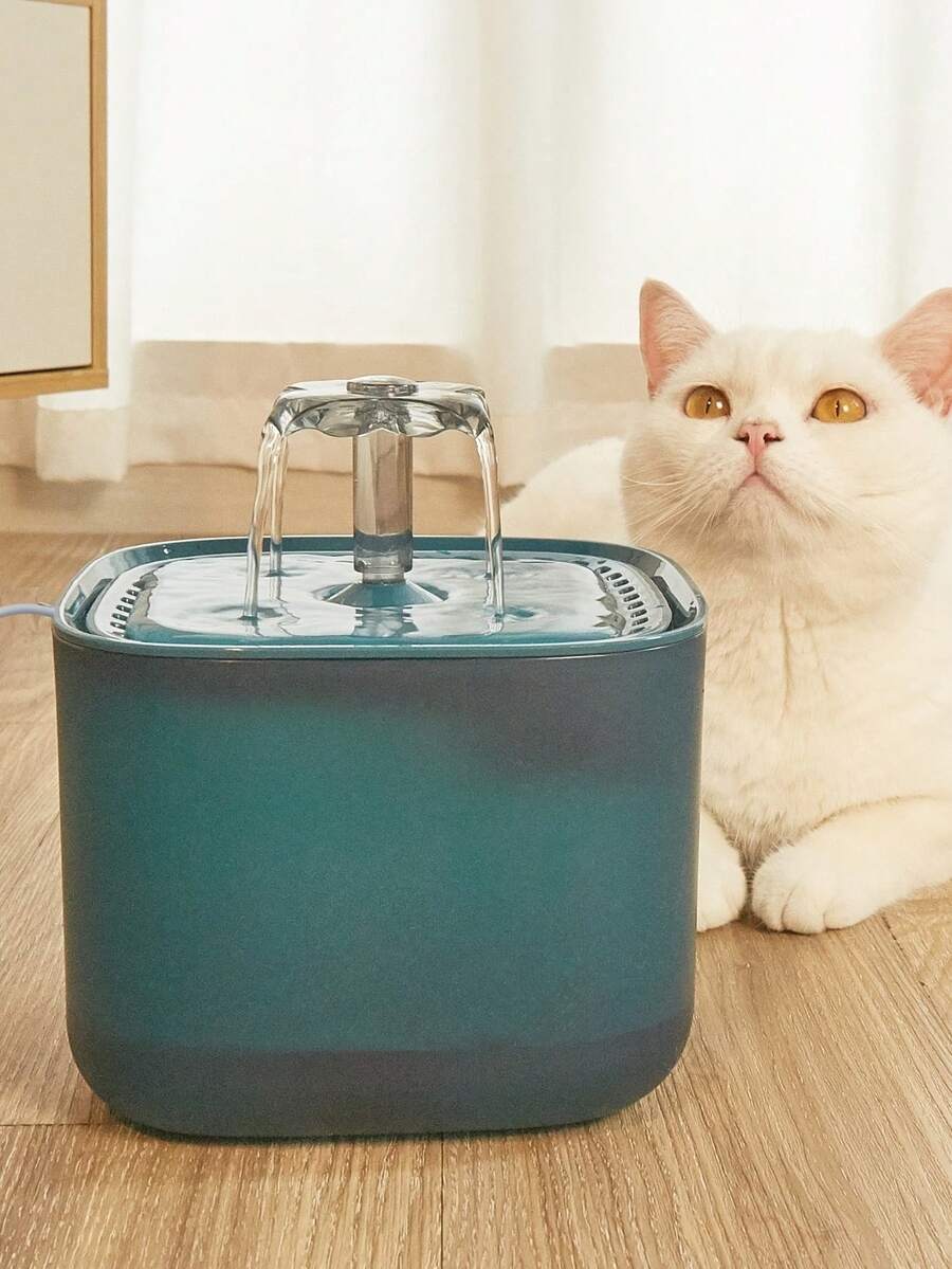 3L automatic pet water fountain in multicolor PP material with USB power cable for cats and dogs