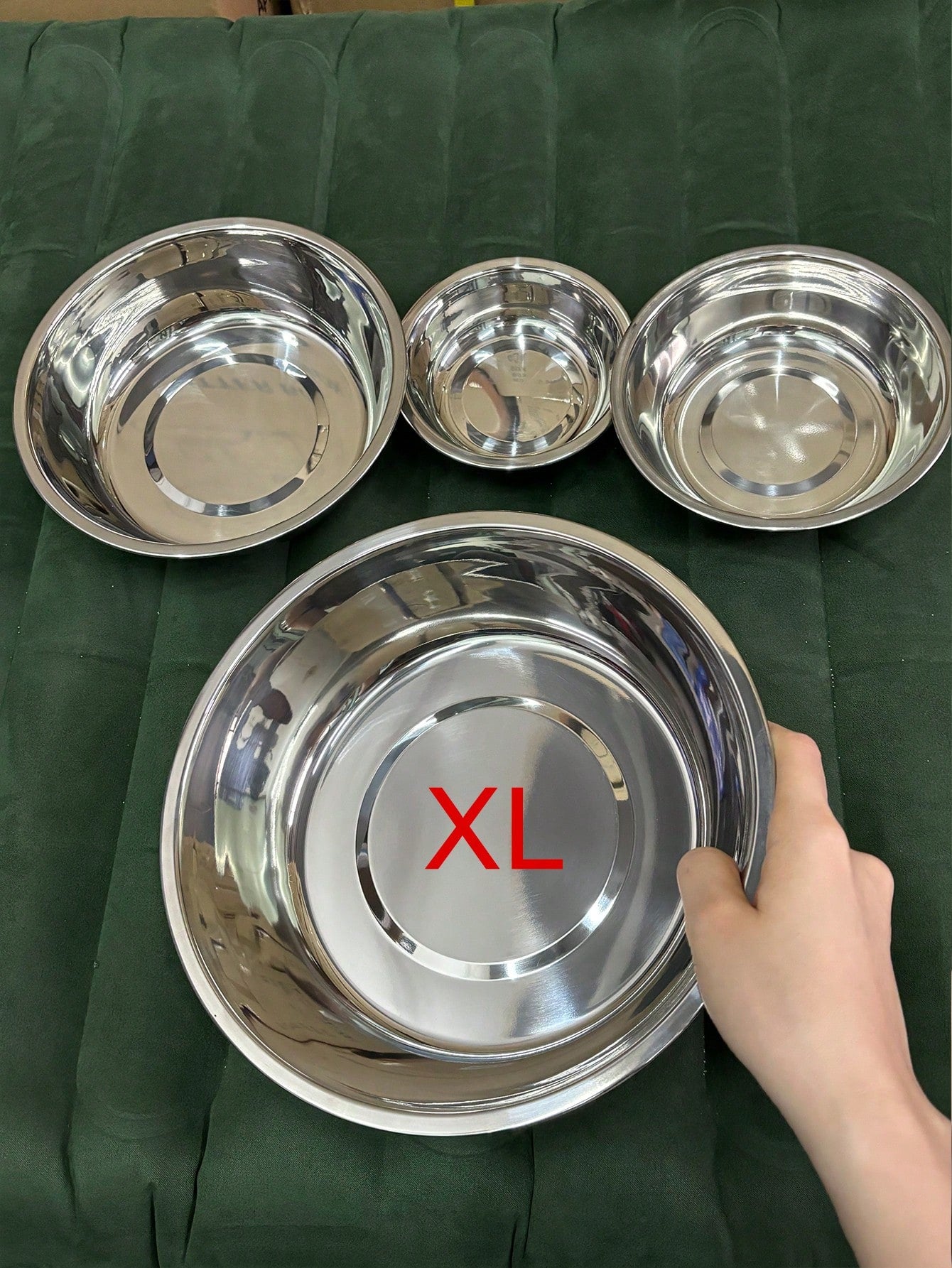 1pc/2pcs Cat/Dog Stainless Steel Bowl, Pet Food & Water Bowl, Anti-Slip Anti-Bite Durable