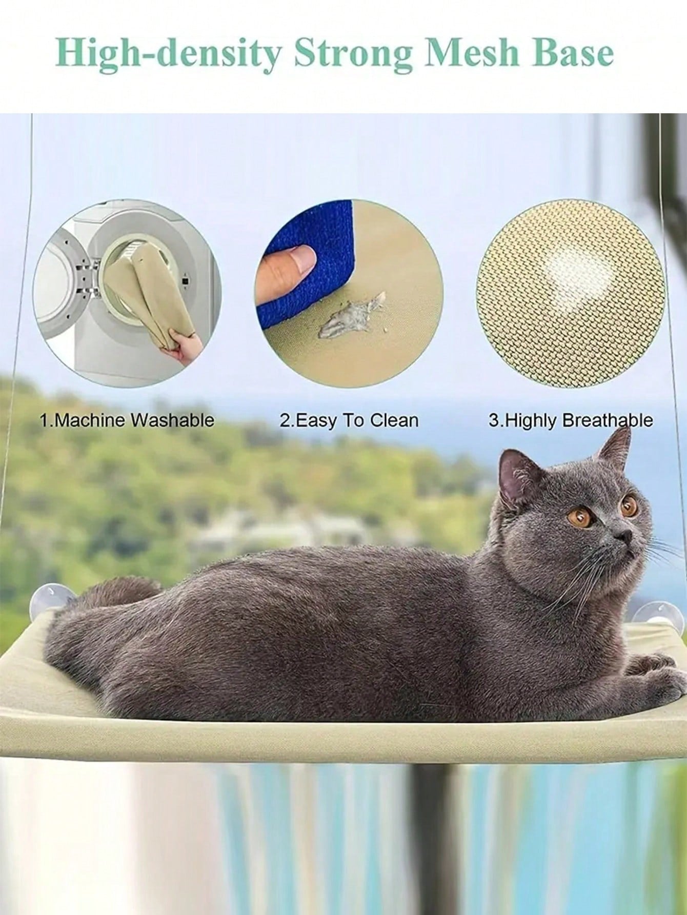 1pc Cat Hammock Hanging Cat Bed Window Pet Bed For Cats Small Dogs Sunny Window Seat Mount With Blanket Bearing 5kg Pet Accessories