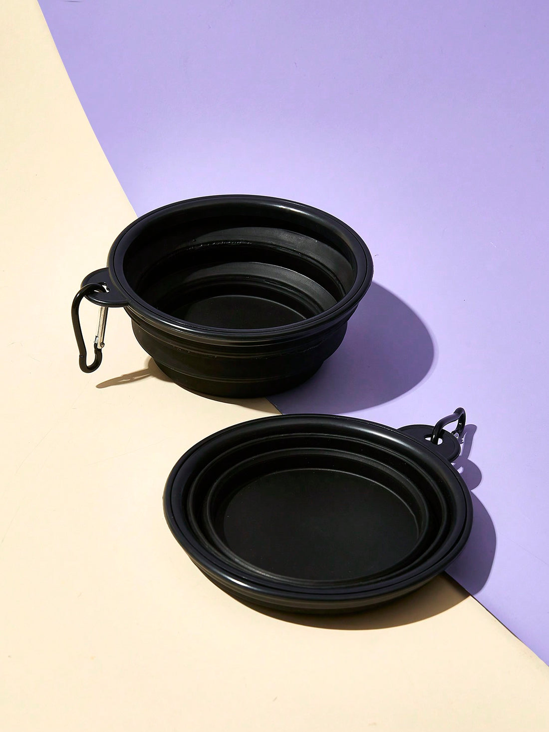 1pc Portable Outdoor Pet Bowl, Slow Feeder Silicone Folding Dog/Cat Bowl, Hanging Pet Water Dish