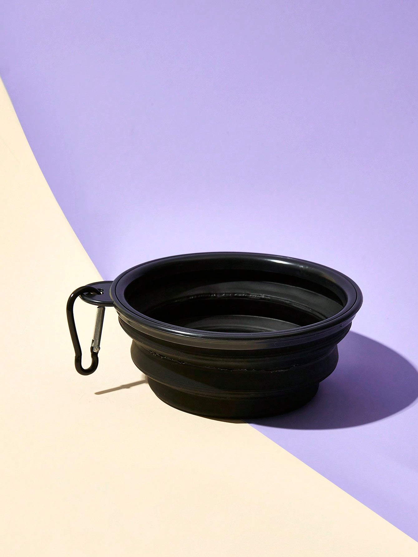 1pc Portable Outdoor Pet Bowl, Slow Feeder Silicone Folding Dog/Cat Bowl, Hanging Pet Water Dish
