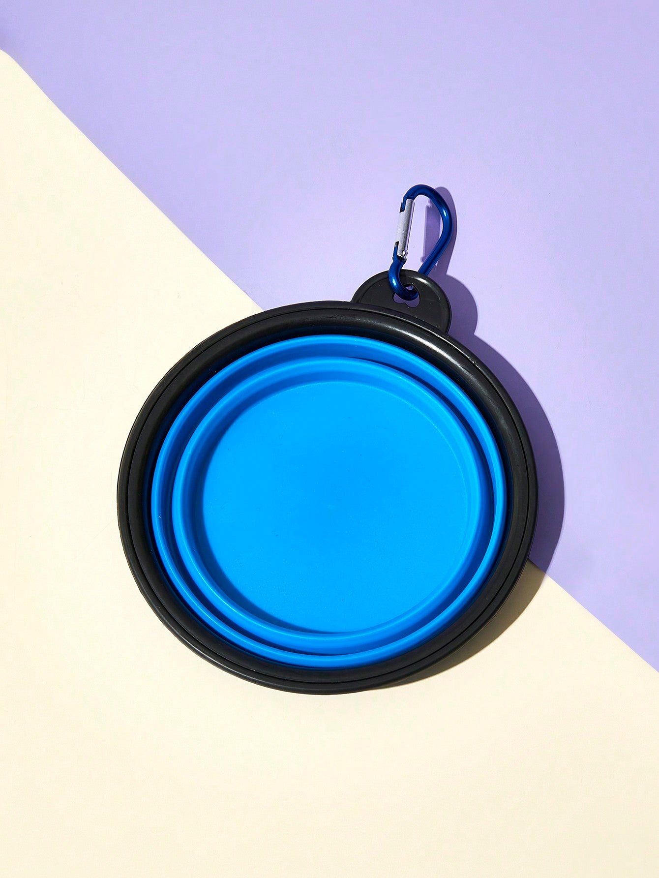 1pc Portable Outdoor Pet Bowl, Slow Feeder Silicone Folding Dog/Cat Bowl, Hanging Pet Water Dish
