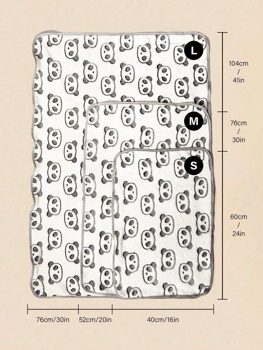 Warm plush pet blanket featuring a multicolor cartoon cat and plant print pattern, made from 100% polyester fabric for cats and dogs.