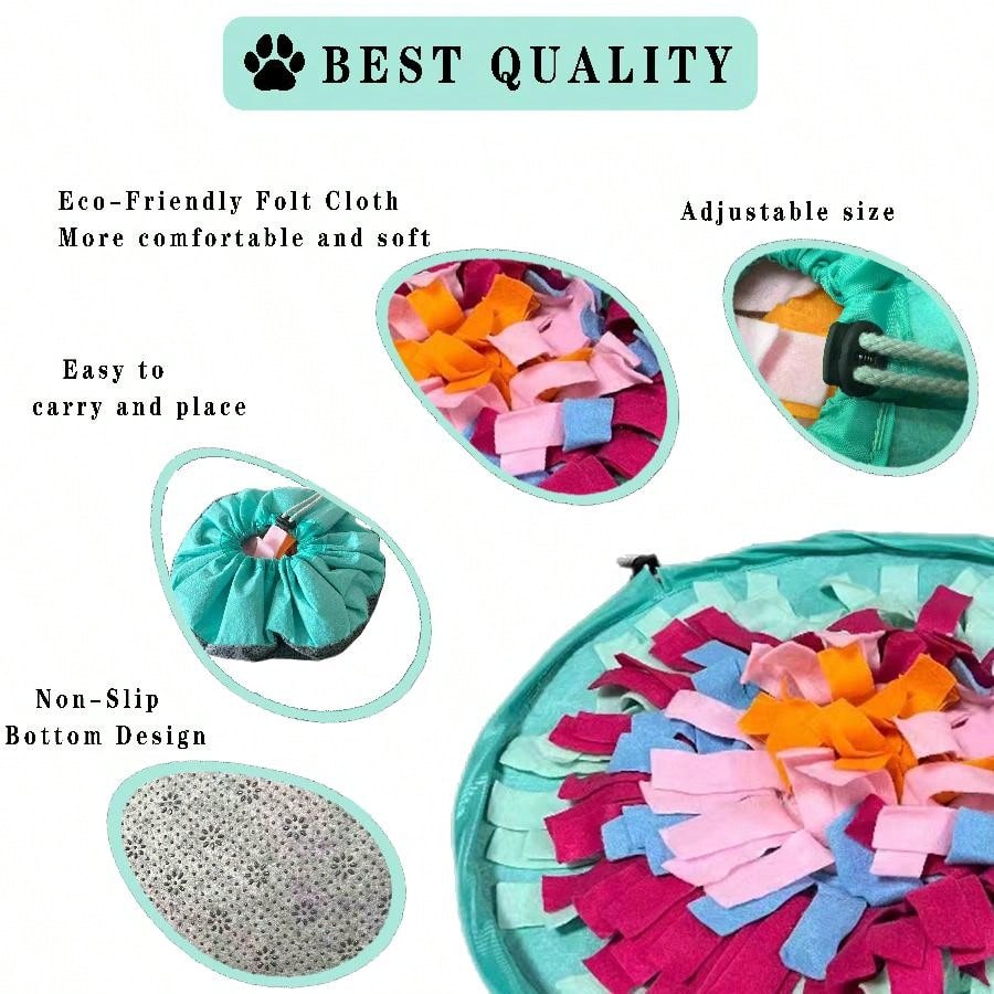 Dog Snuffle Mat,Dog Toys,Interactive Sniff Mat For Dogs Slow Eating And Keep Busy,Adjustable Snuffle Mat For Dogs Small And Large Breed, Cats-Dog Puzzle Toys, Encourages Natural Foraging Skills For Cats Dogs
