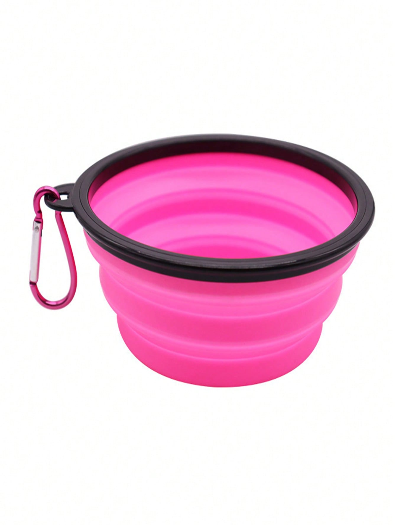 1pc Portable Outdoor Pet Bowl, Slow Feeder Silicone Folding Dog/Cat Bowl, Hanging Pet Water Dish