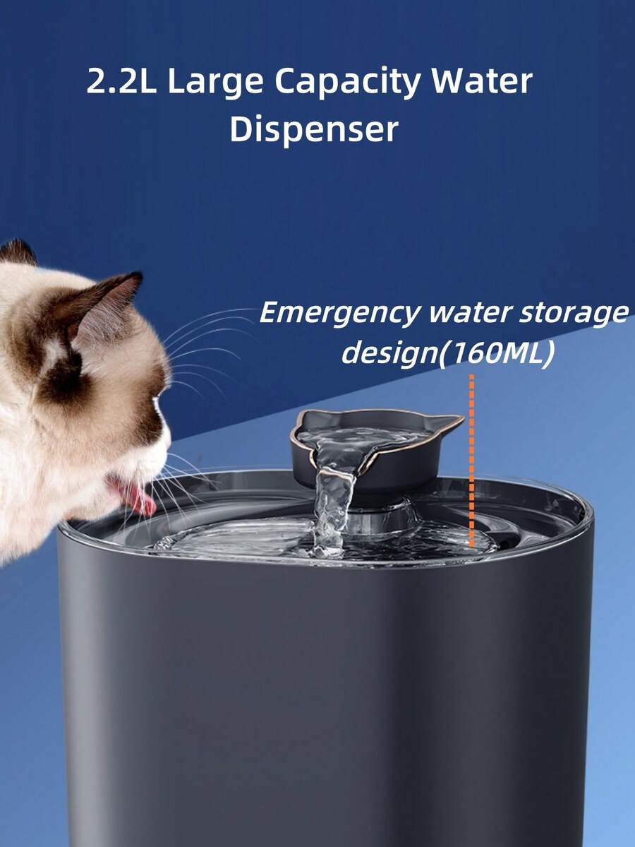 Blue replacement filter cartridge for pet automatic water fountains suitable for small and medium cats and dogs.