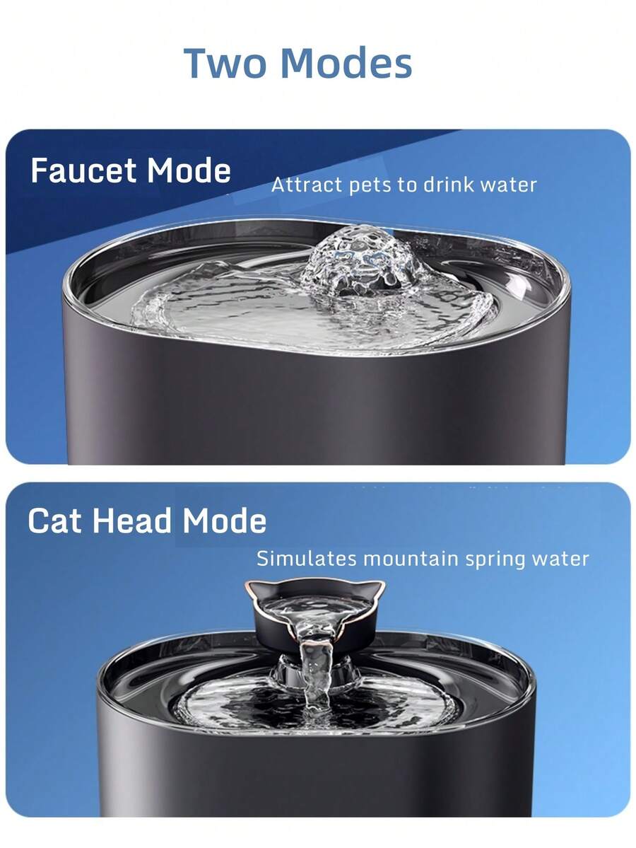 Blue replacement filter cartridge for pet automatic water fountains suitable for small and medium cats and dogs.