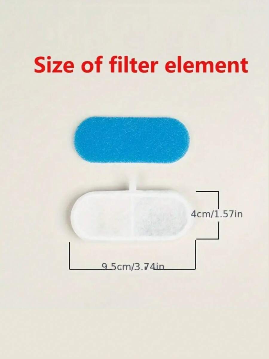 Blue replacement filter cartridge for pet automatic water fountains suitable for small and medium cats and dogs.