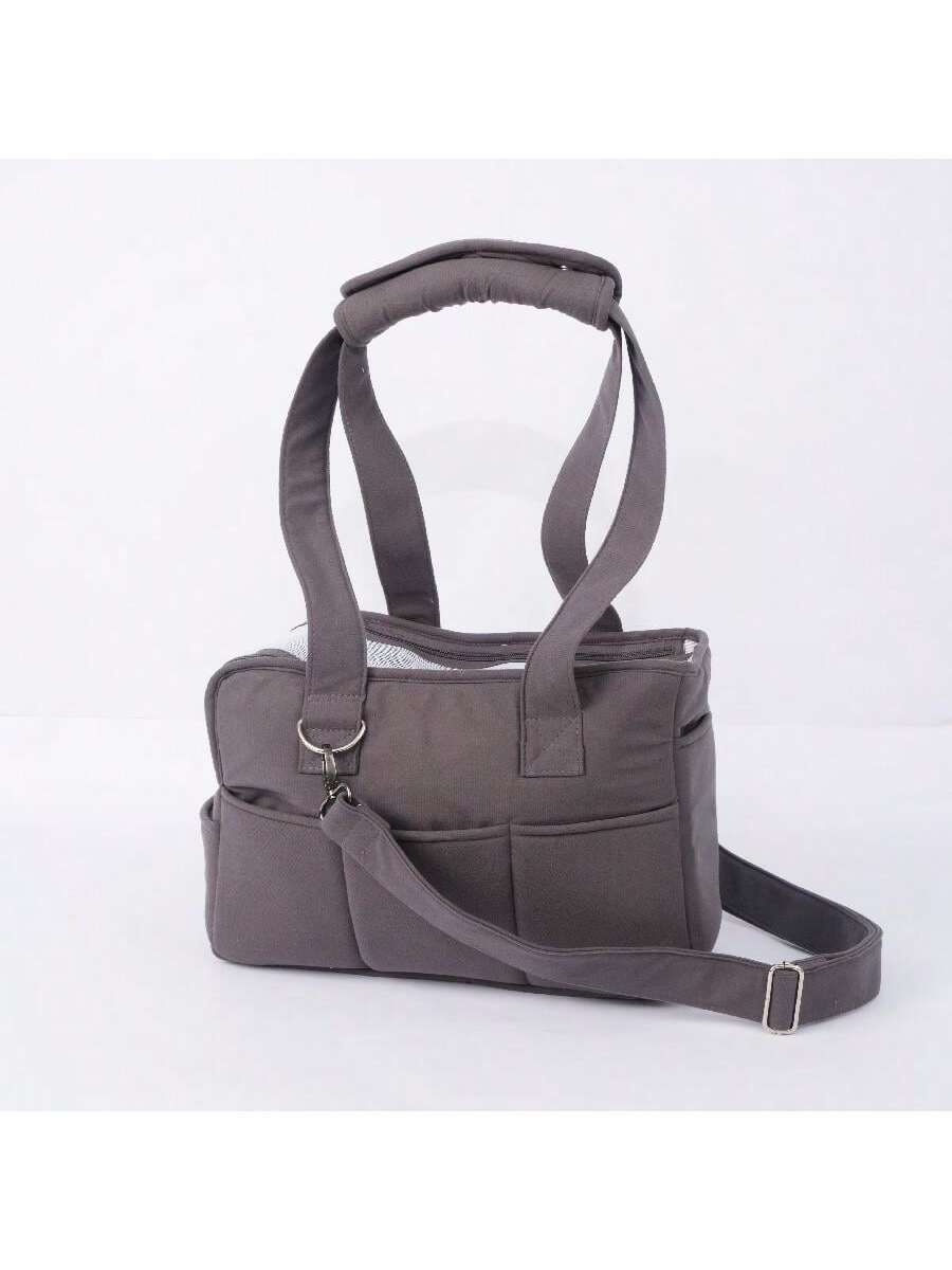 Multicolor Korean fashion breathable pet shoulder carry bag in 100% polyester for portable dog and cat travel.