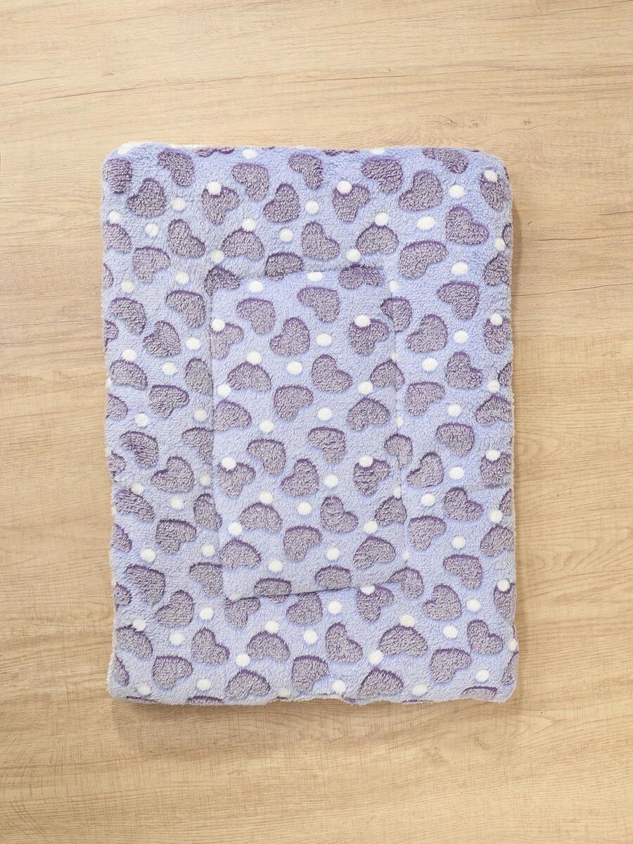Thickened grey pet bed mat with pink star pattern designed for small and medium cats and dogs