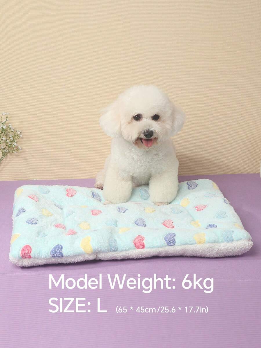 Thickened grey pet bed mat with pink star pattern designed for small and medium cats and dogs