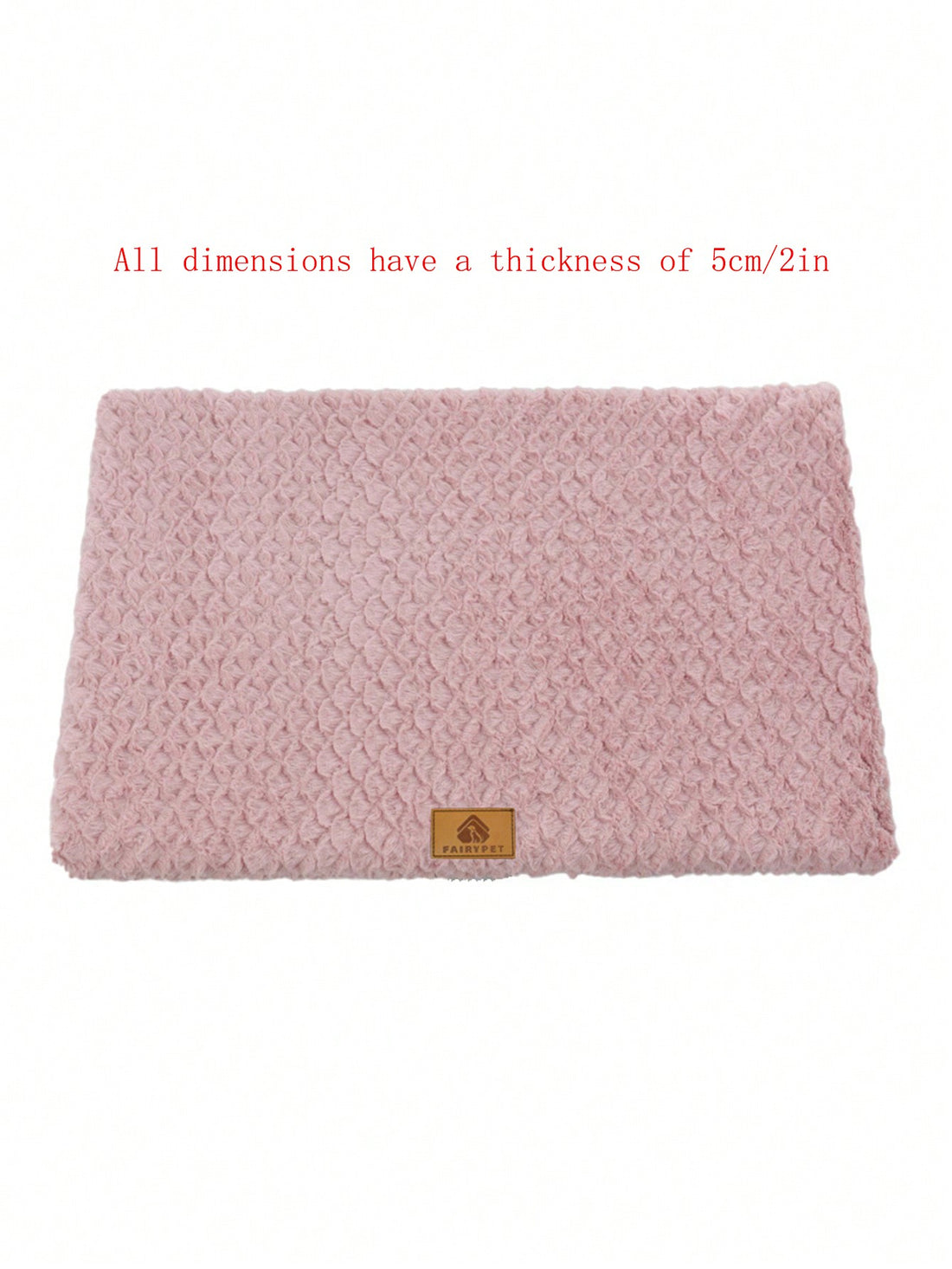 Pink memory foam pet bed cushion with removable polyester cover for cats and dogs.