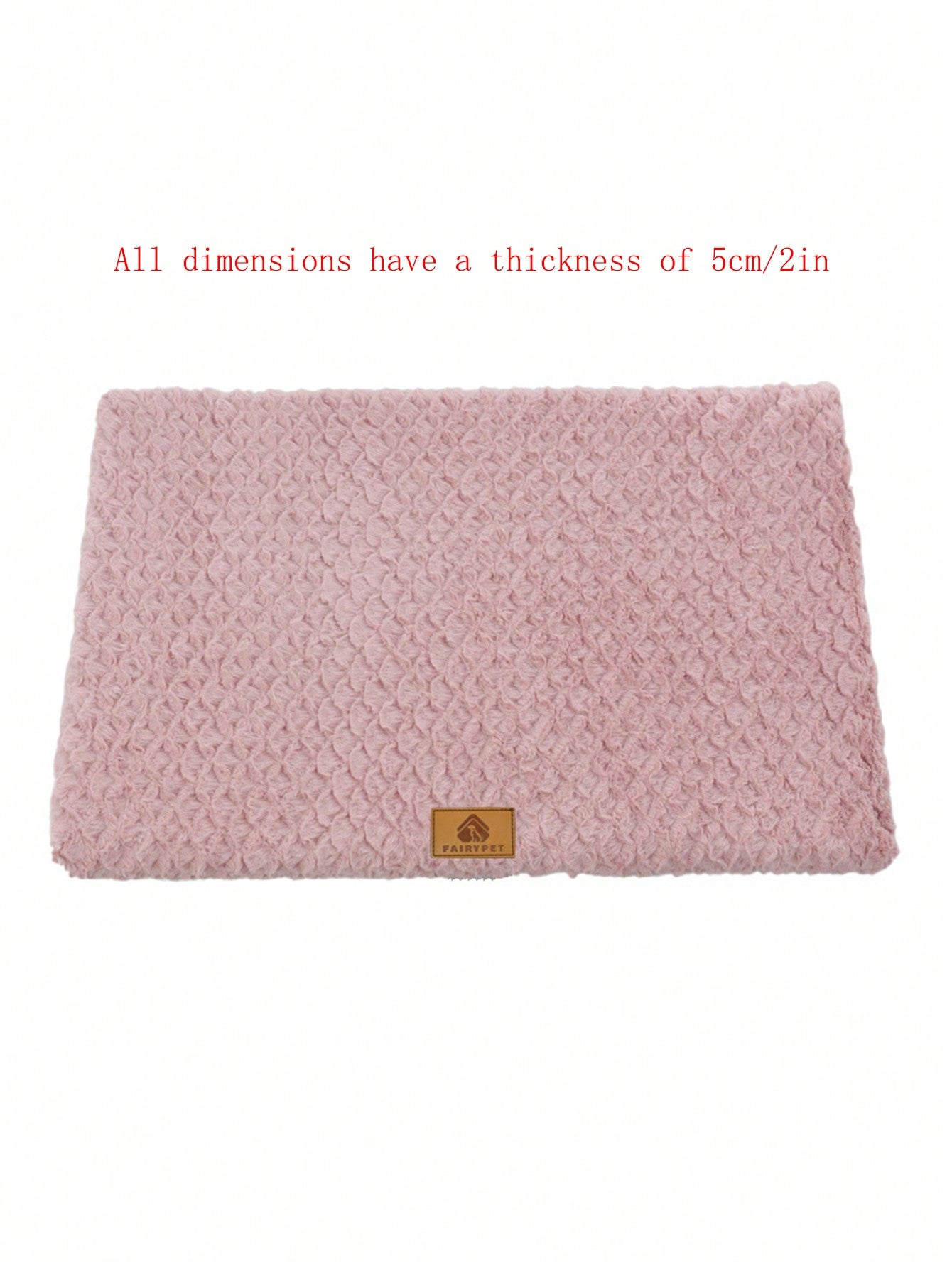 Pink memory foam pet bed cushion with removable polyester cover for cats and dogs.