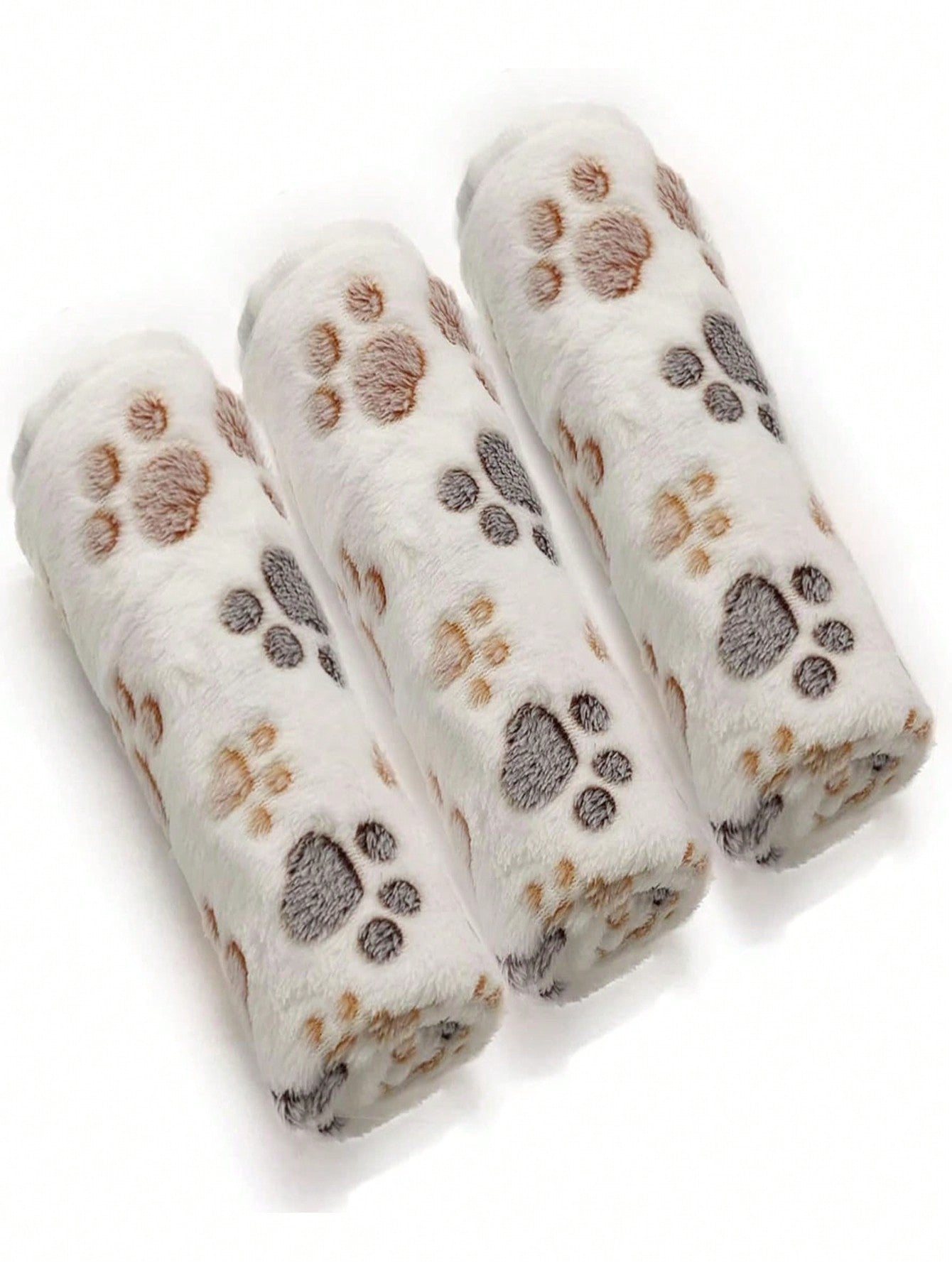 1 Piece Puppy Blankets Super Soft Warm Sleep Mat Paw Print Blanket Fluffy Premium Fleece Pet Blanket Flannel Throw Dog Blankets For Small Dogs Puppy Cat
