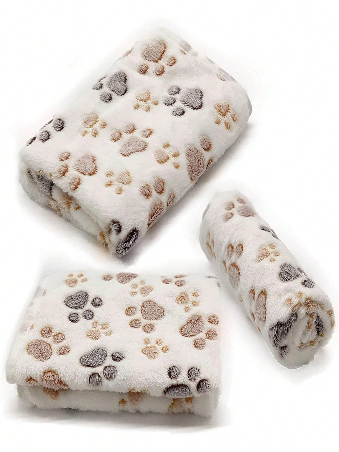 1 Piece Puppy Blankets Super Soft Warm Sleep Mat Paw Print Blanket Fluffy Premium Fleece Pet Blanket Flannel Throw Dog Blankets For Small Dogs Puppy Cat