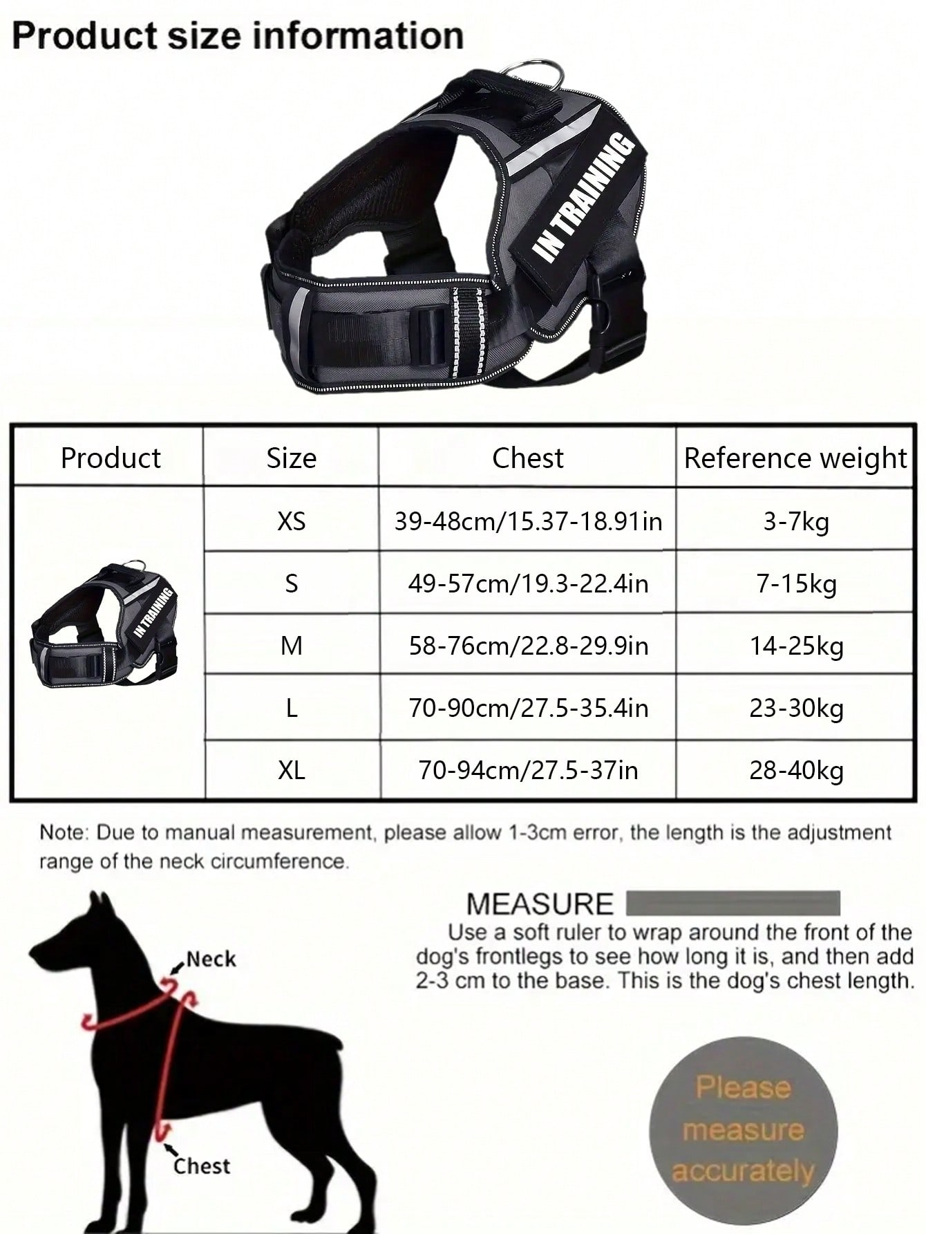 Multicolor reflective no-pull dog harness training vest with adjustable breathable chest strap for small, medium, and large dogs