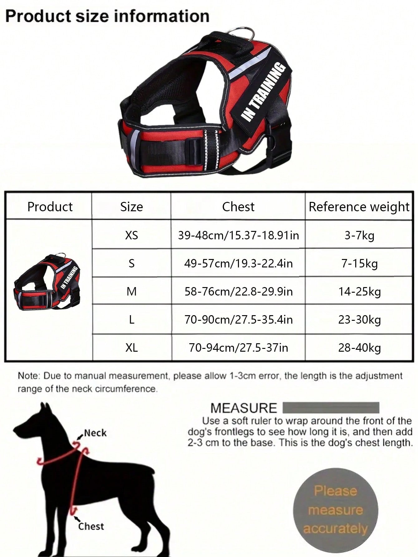 Multicolor reflective no-pull dog harness training vest with adjustable breathable chest strap for small, medium, and large dogs
