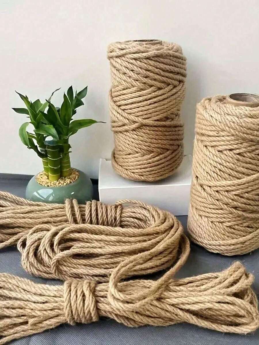 Multicolor 393-inch polyamide cat scratching post rope for DIY pet toys and cat furniture repair.