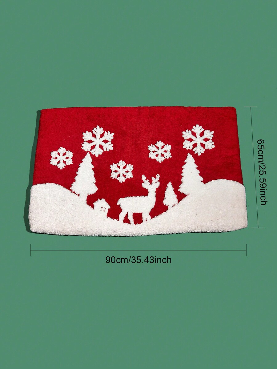 Red warm Christmas pet bed pad made of 100% polyester for cats and dogs.