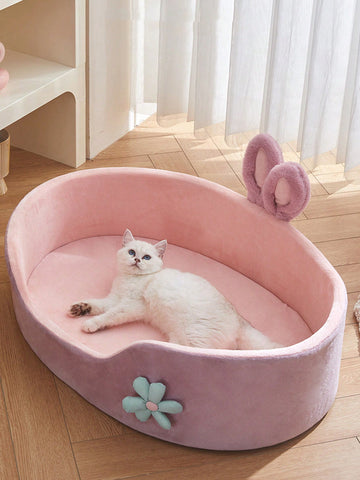 Universal removable and washable dog house and cat pet bed for small to medium pets