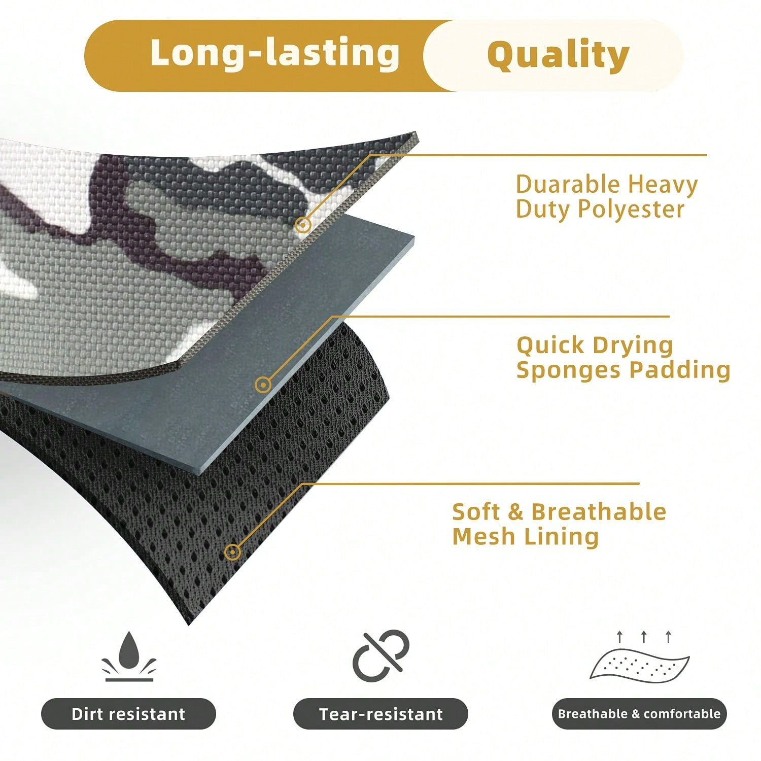 Adjustable tactical dog harness in military vest style with double metal hook and anti-pull design for dog training and walking