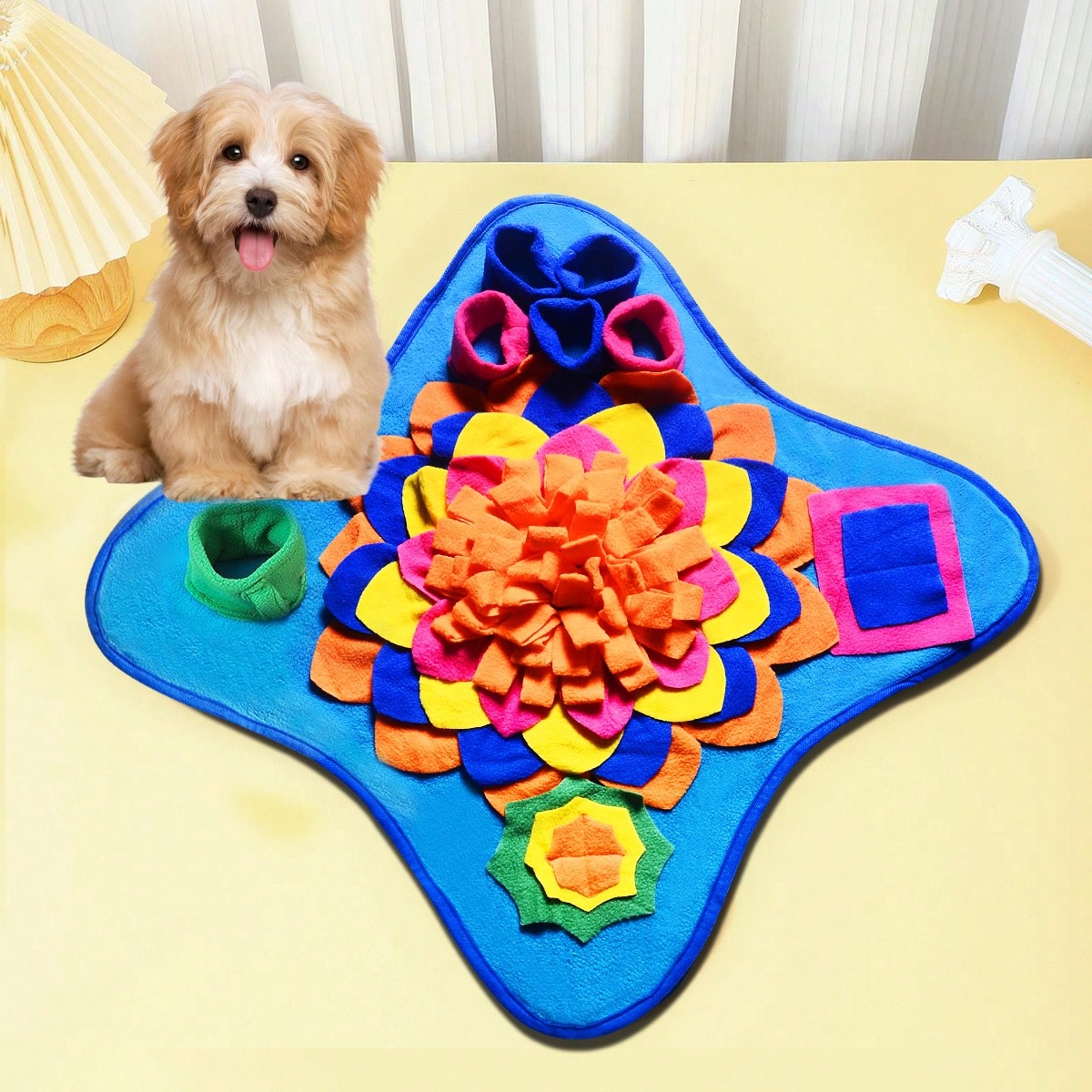 1 Pc Pet Snuffle Mat, Dog Slow Feeding Mat, Pet Scent Training Mat
