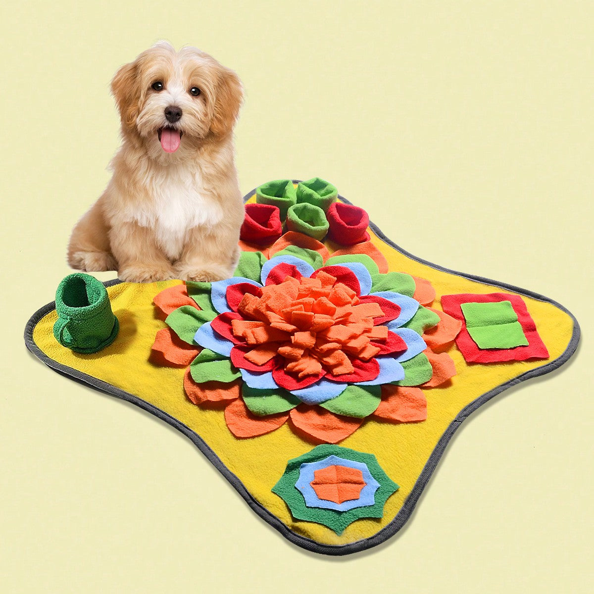 1 Pc Pet Snuffle Mat, Dog Slow Feeding Mat, Pet Scent Training Mat
